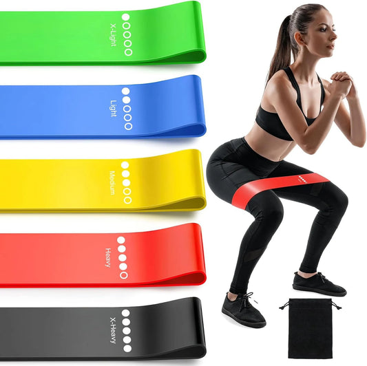 TPE Resistance Bands Set - 5 Piece Fitness Kit